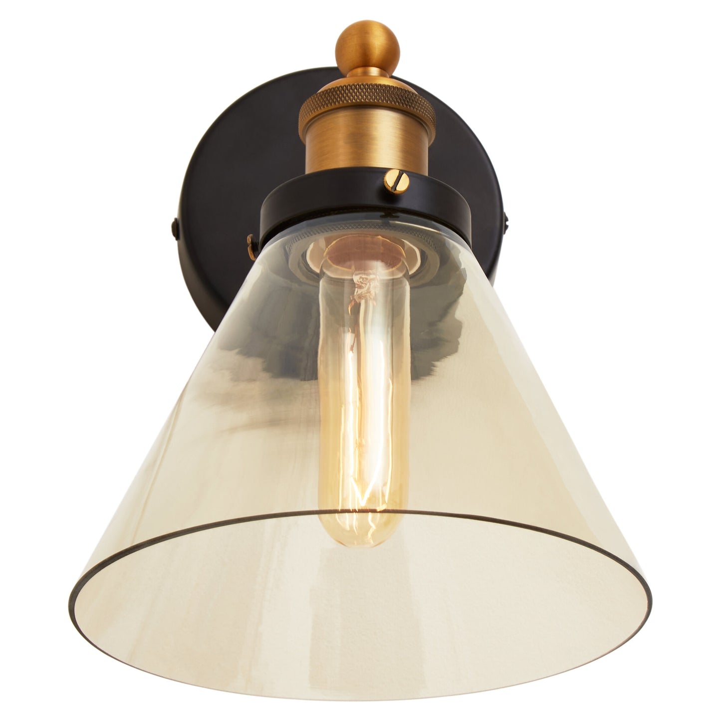 Mack Matte Black Industrial Wall Light