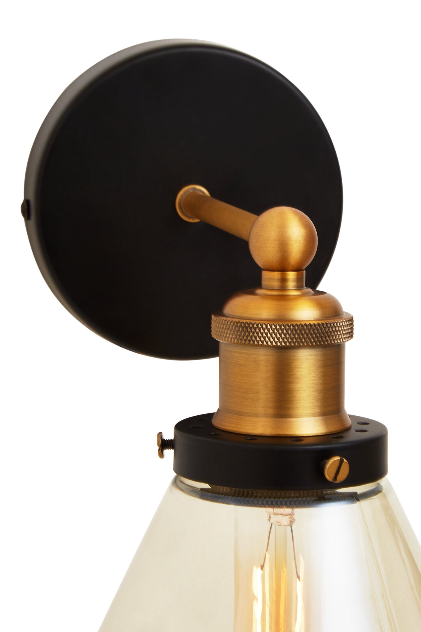 Mack Matte Black Industrial Wall Light