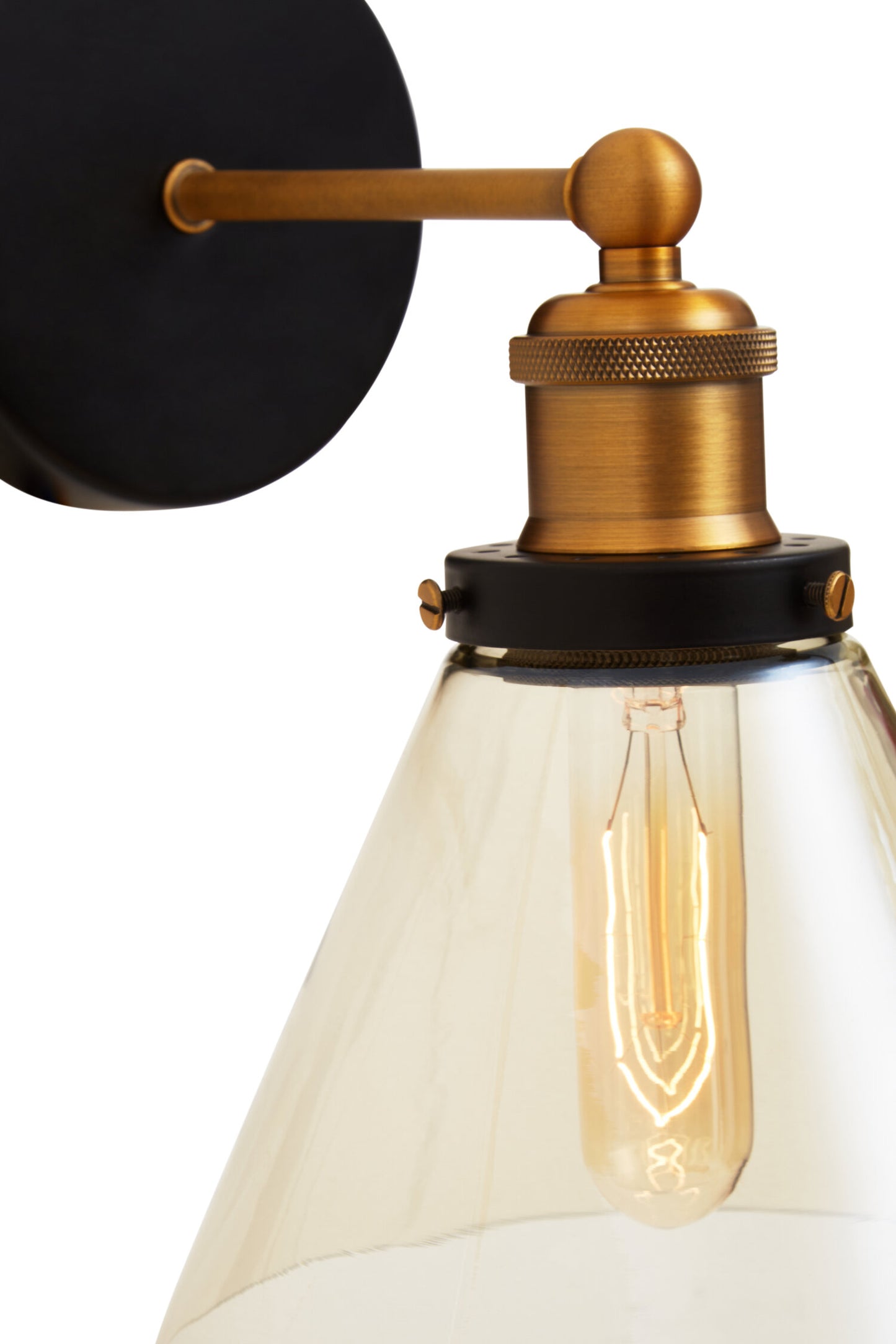 Mack Matte Black Industrial Wall Light