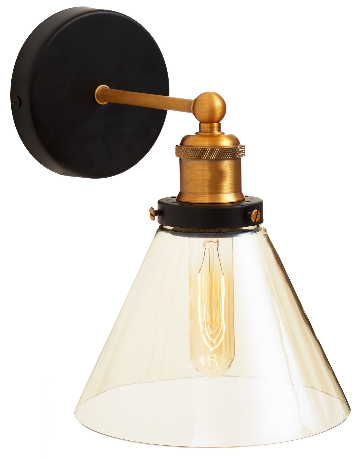 Mack Matte Black Industrial Wall Light