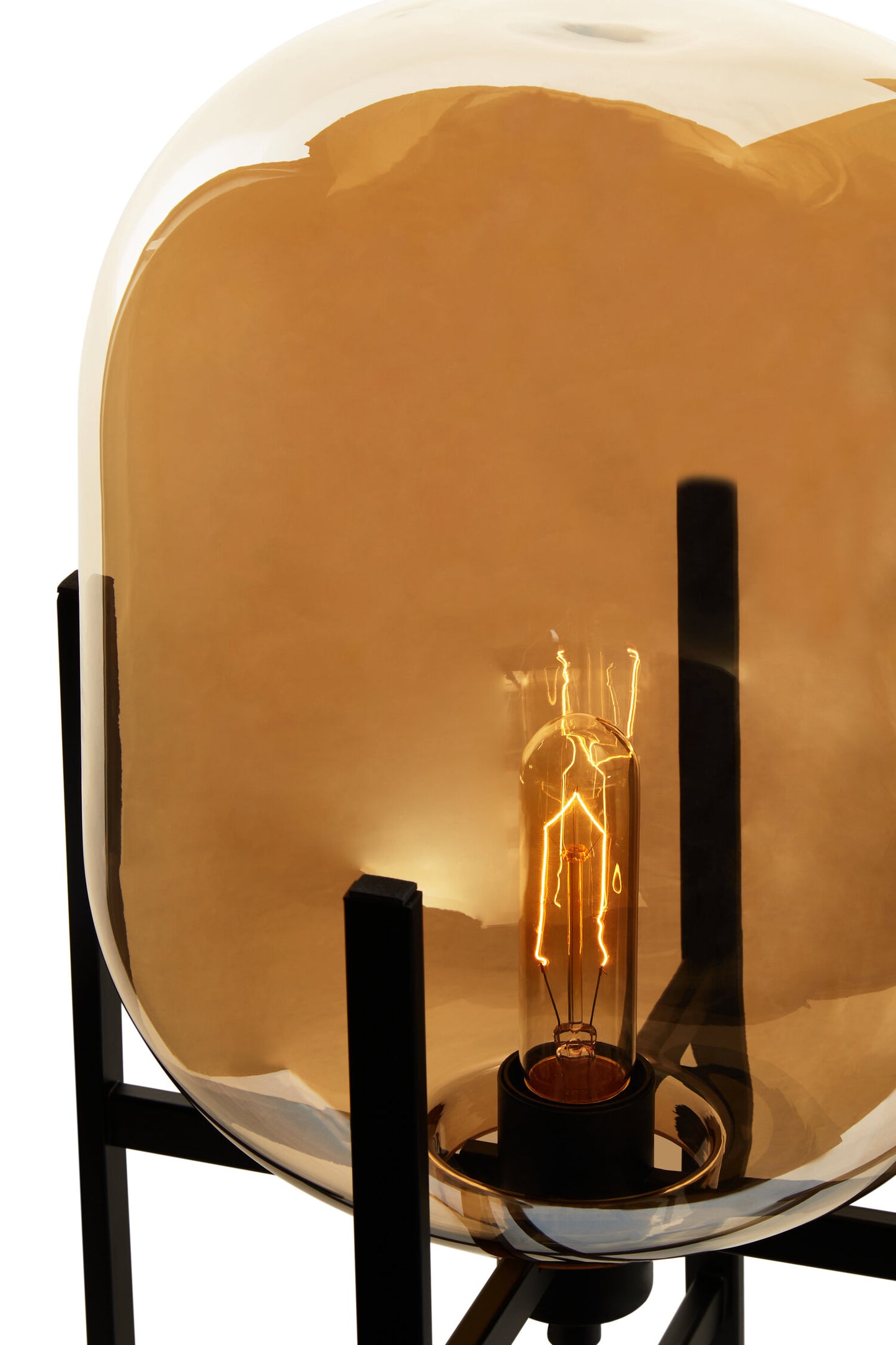 Hendrix Industrial Chic Black Glass Table Lamp