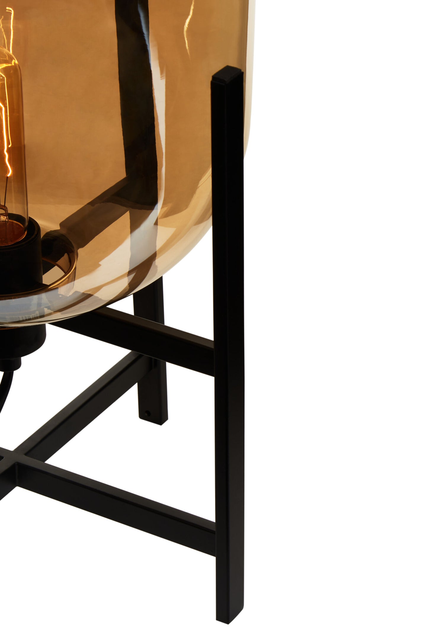 Hendrix Industrial Chic Black Glass Table Lamp