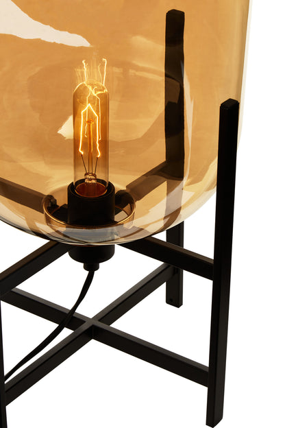 Hendrix Industrial Chic Black Glass Table Lamp
