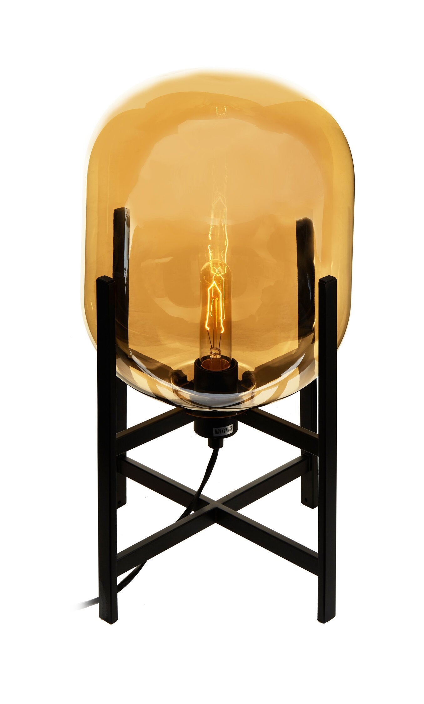 Hendrix Industrial Chic Black Glass Table Lamp | Bali & Blue