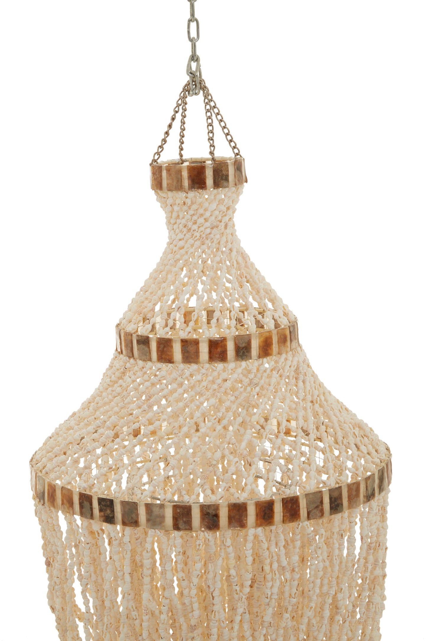Shore Natural White and Amber Shell Large Pendant Shade