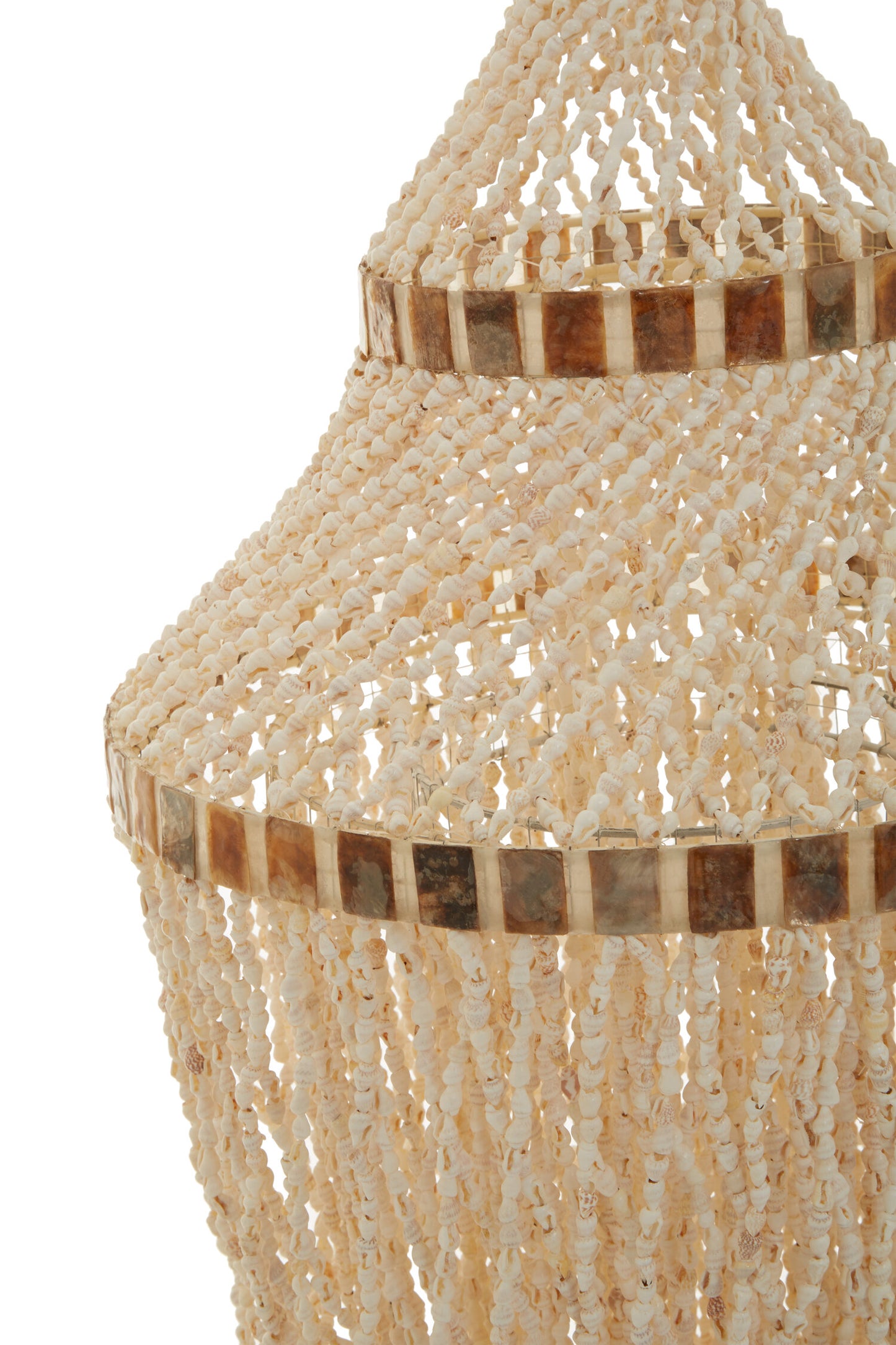 Shore Natural White and Amber Shell Large Pendant Shade