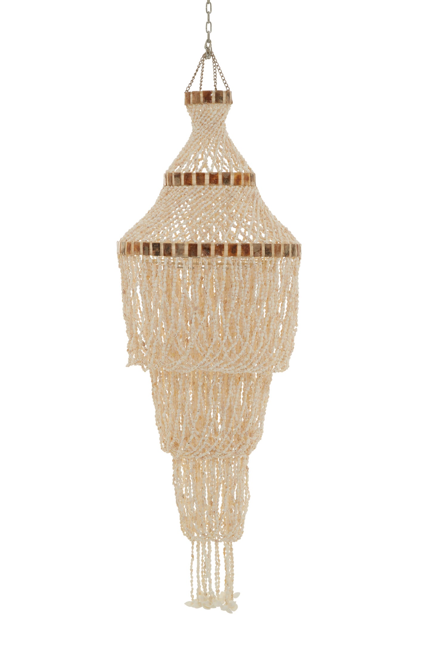 Shore Natural White and Amber Shell Large Pendant Shade
