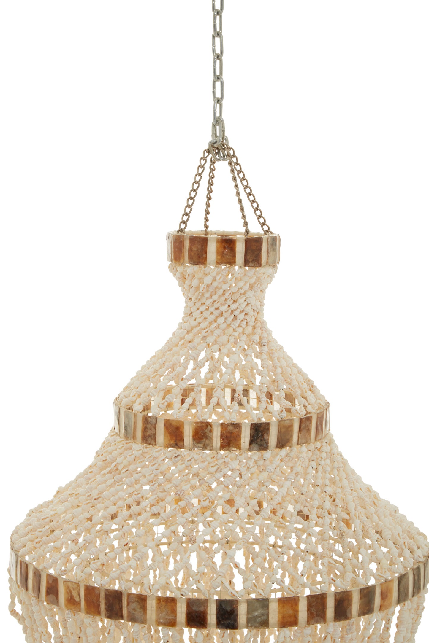 Shore Natural White and Amber Shell Pendant Shade