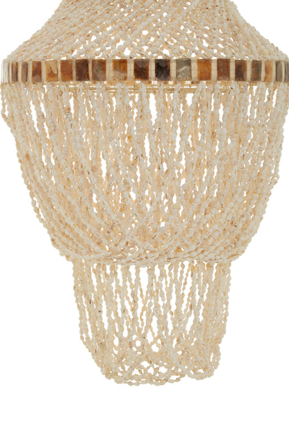 Shore Natural White and Amber Shell Pendant Shade