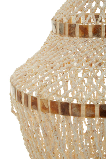 Shore Natural White and Amber Shell Pendant Shade