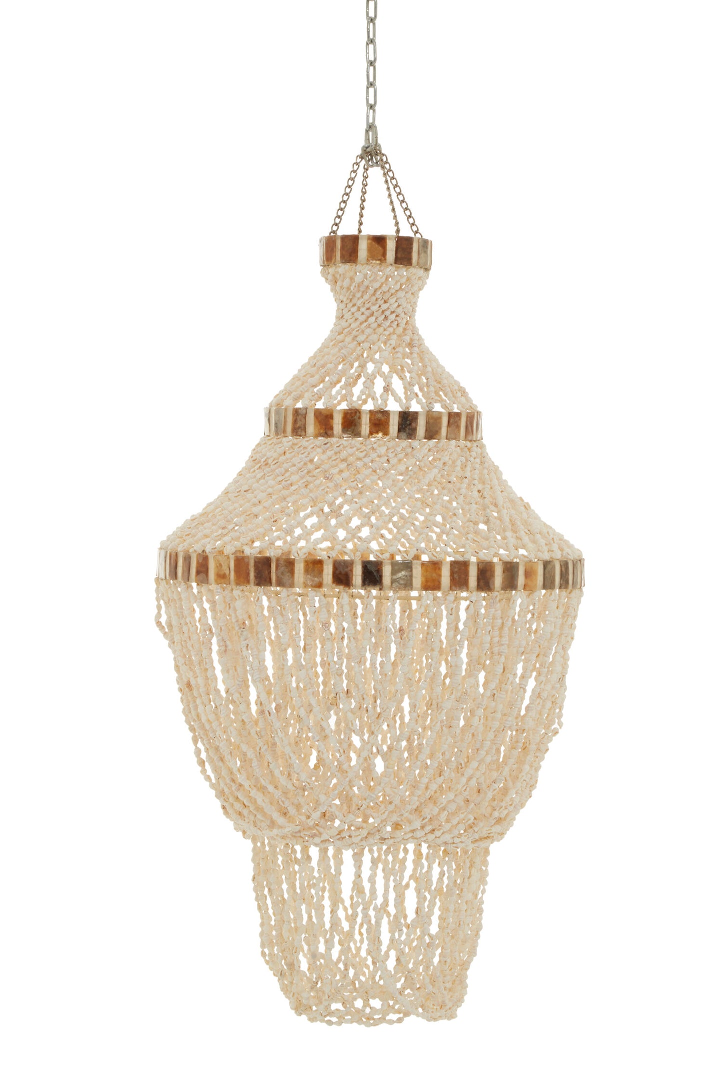 Shore Natural White and Amber Shell Pendant Shade