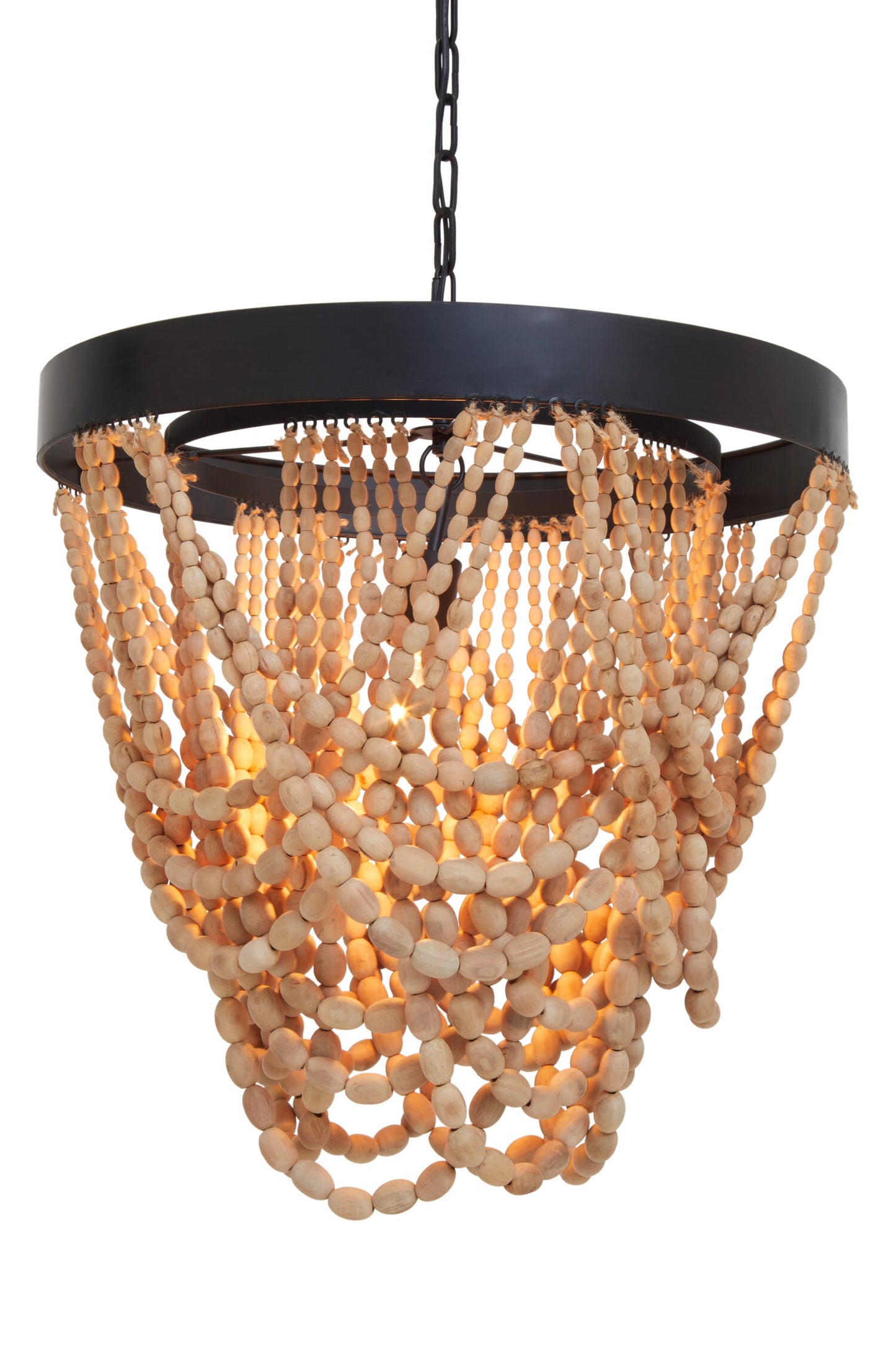 Bayou Wooden Beads Chandelier