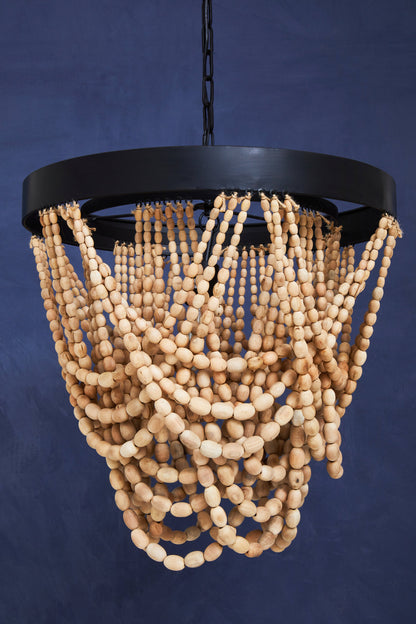 Bayou Wooden Beads Chandelier
