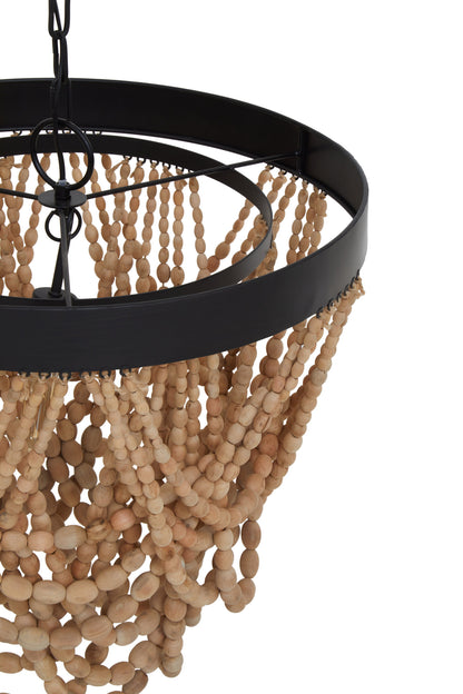 Bayou Wooden Beads Chandelier
