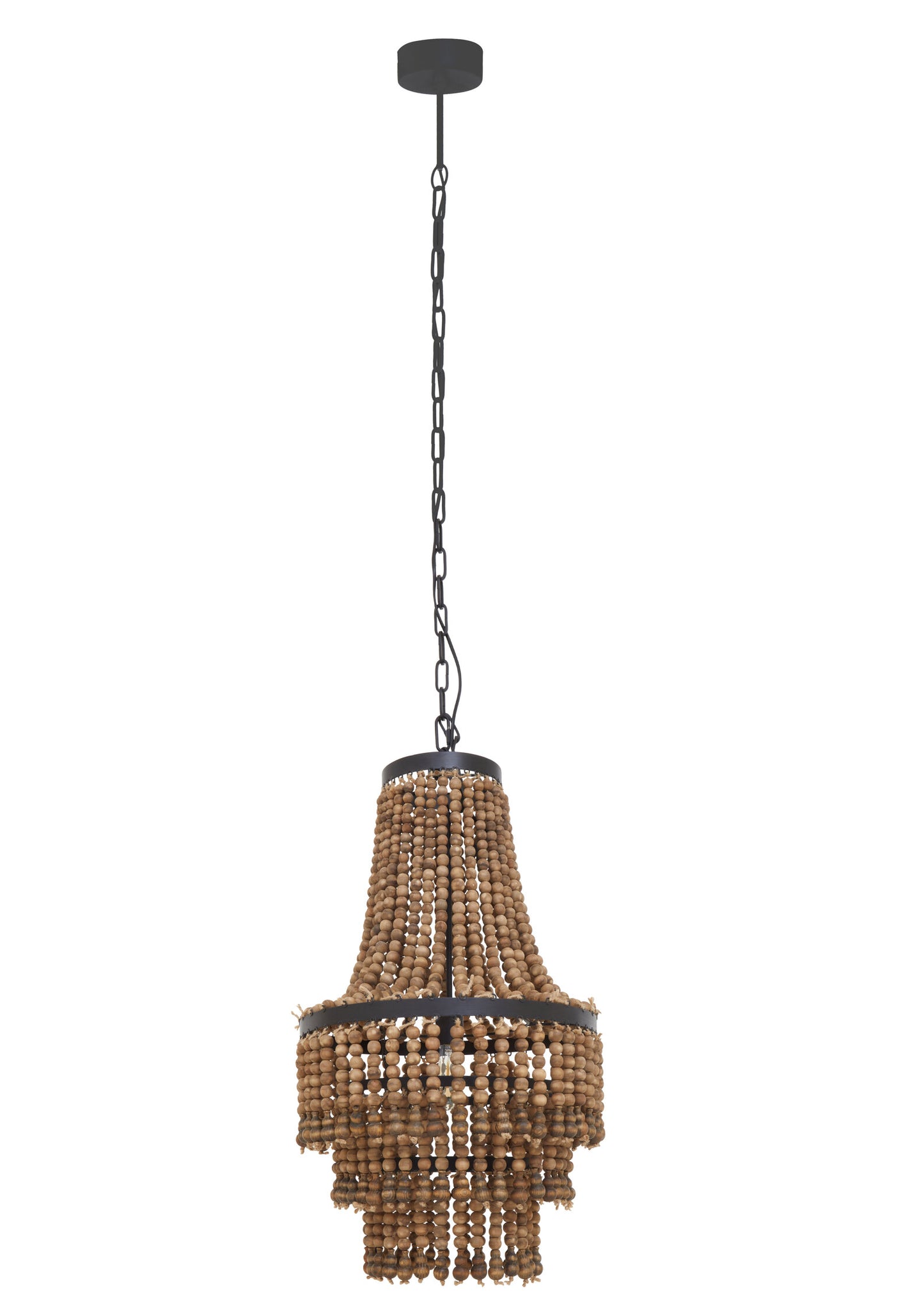 Bayou Wooden Beads Large Chandelier