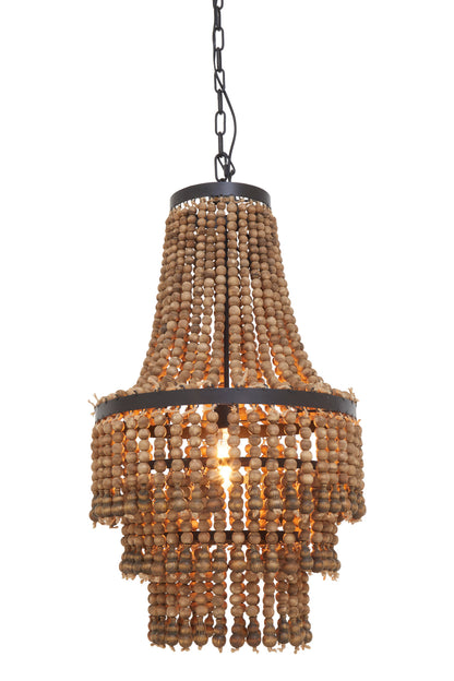 Bayou Wooden Beads Large Chandelier