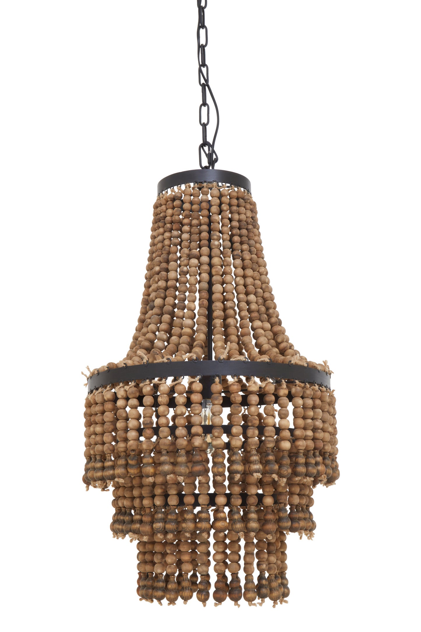 Bayou Wooden Beads Large Chandelier