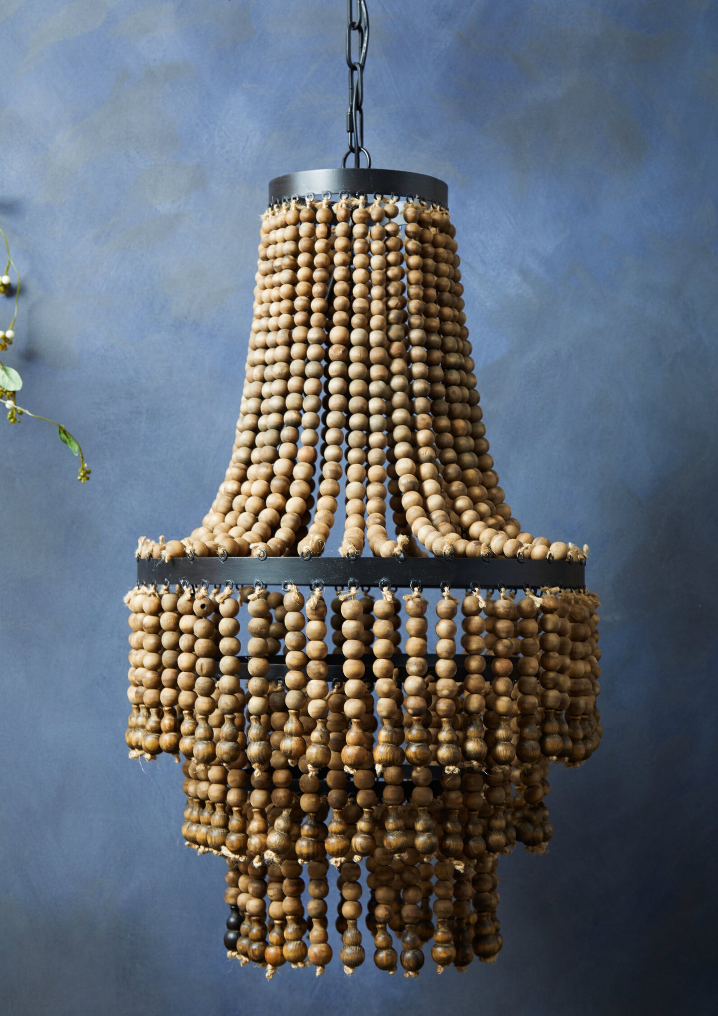 Bayou Wooden Beads Large Chandelier