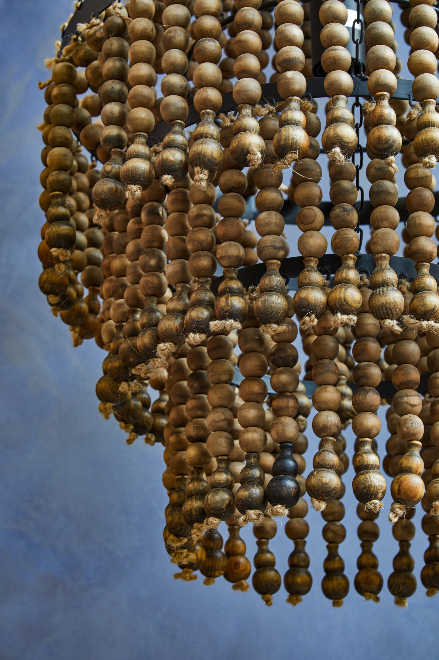 Bayou Wooden Beads Large Chandelier