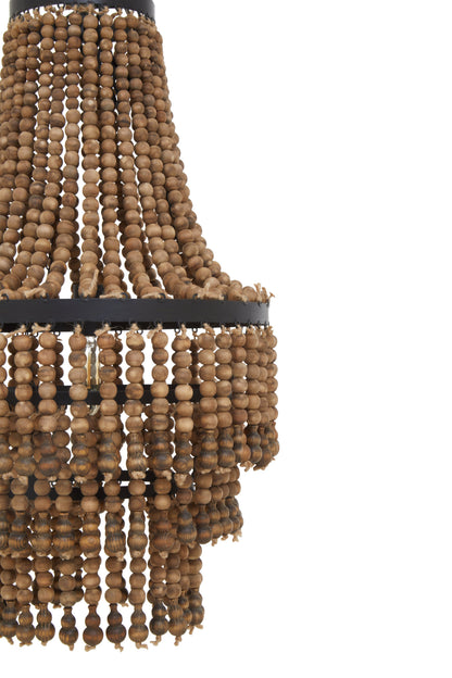 Bayou Wooden Beads Large Chandelier