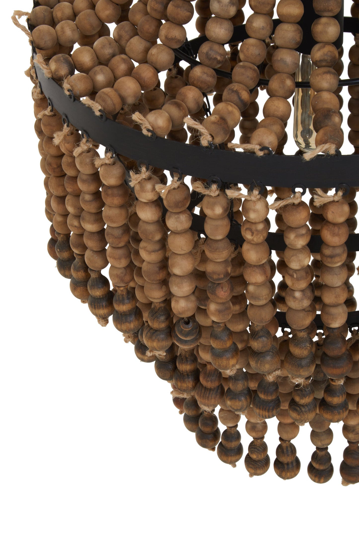 Bayou Wooden Beads Large Chandelier
