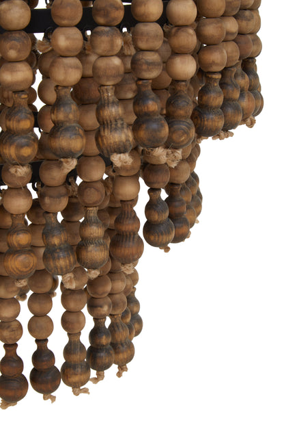 Bayou Wooden Beads Large Chandelier