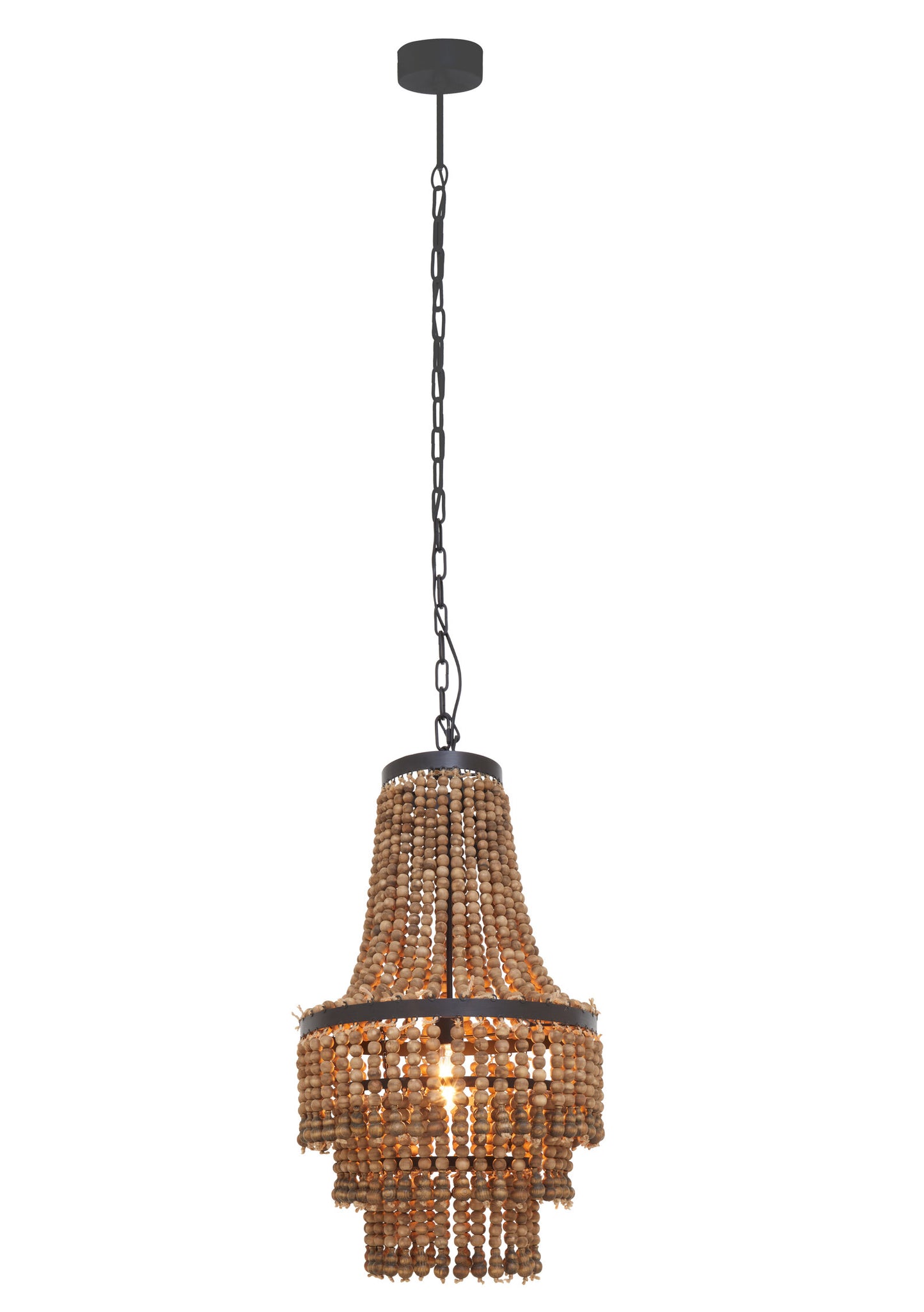 Bayou Wooden Beads Large Chandelier