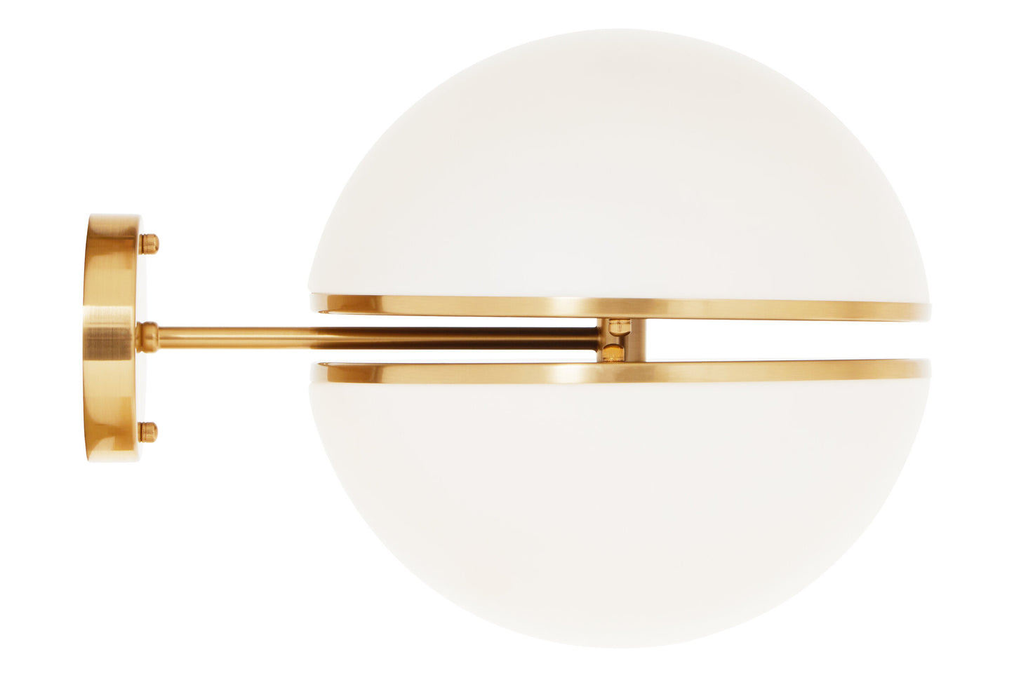 Art Deco Brushed Brass Globe Wall Light