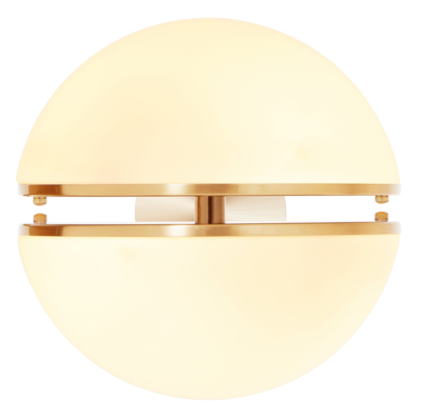 Art Deco Brushed Brass Globe Wall Light
