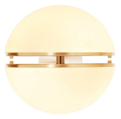 Art Deco Brushed Brass Globe Wall Light