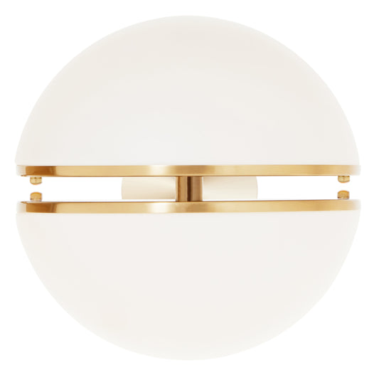 Art Deco Brushed Brass Globe Wall Light | Bali & Blue