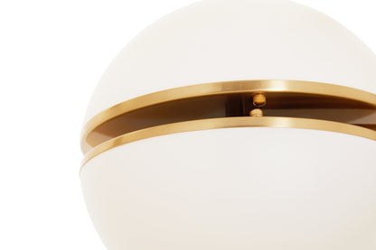 Art Deco Brushed Brass Globe Wall Light