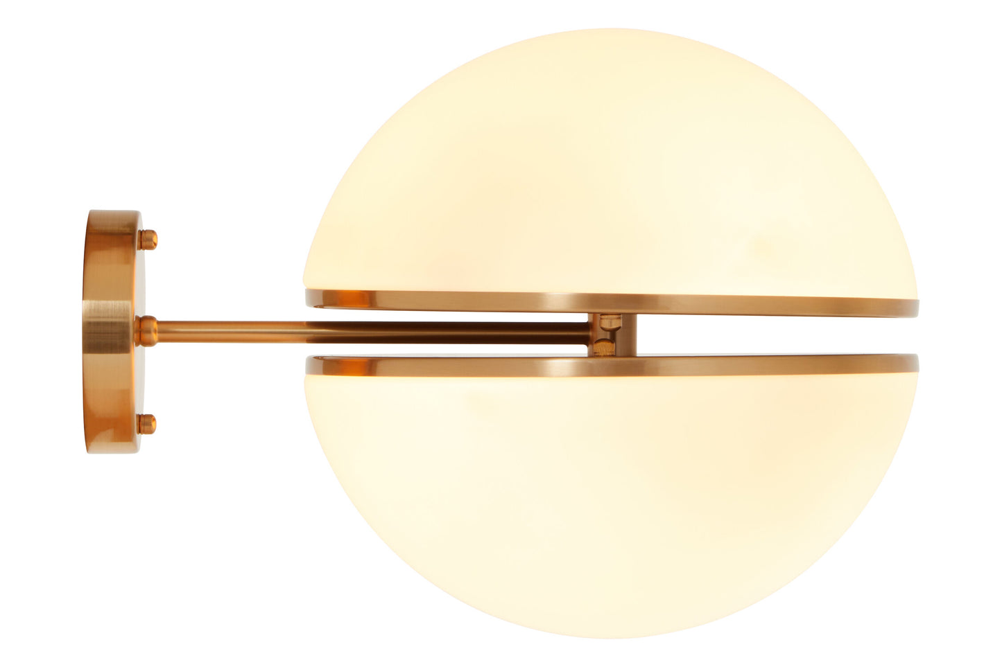 Art Deco Brushed Brass Globe Wall Light