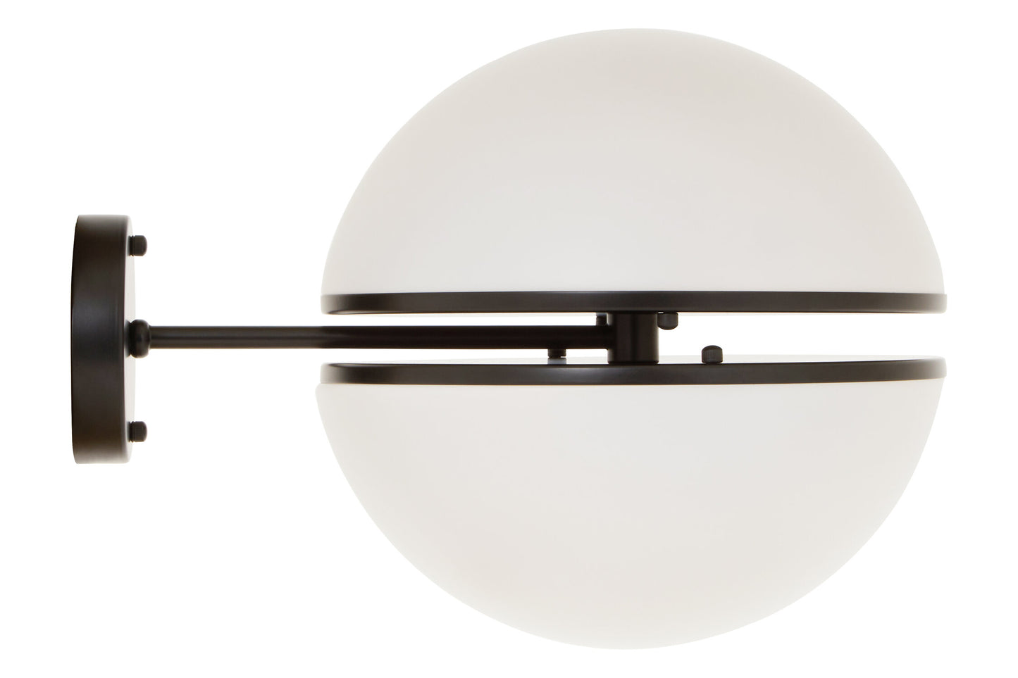 Art Deco Matt Black Globe Wall Light