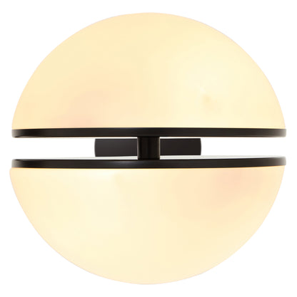 Art Deco Matt Black Globe Wall Light