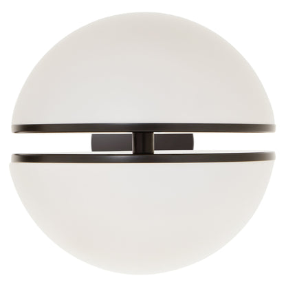 Art Deco Matt Black Globe Wall Light | Bali & Blue