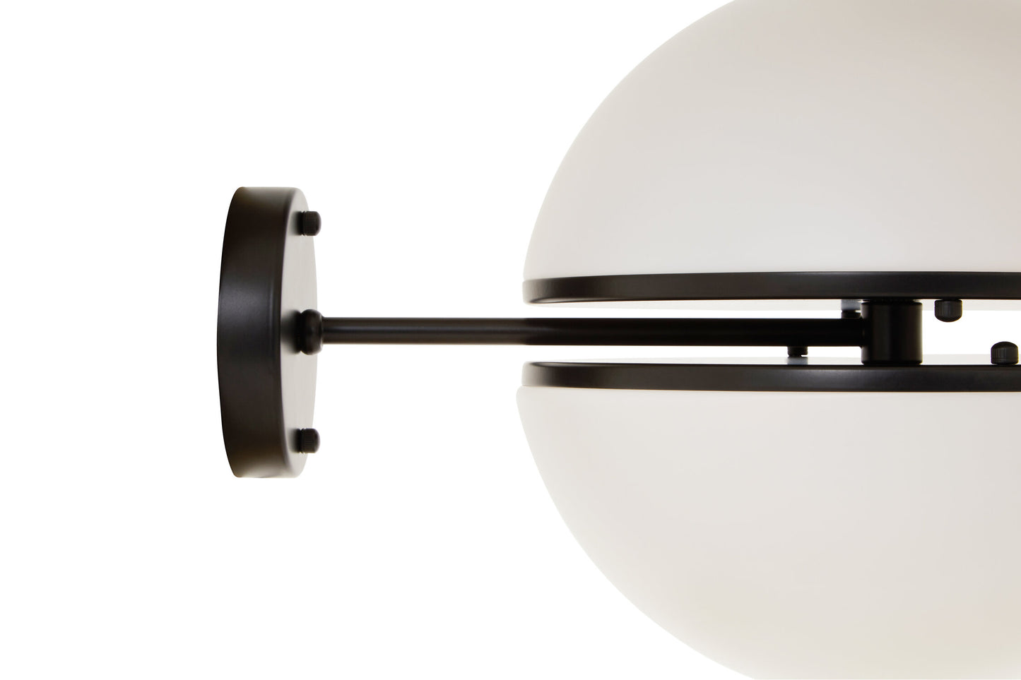 Art Deco Matt Black Globe Wall Light