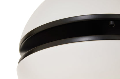 Art Deco Matt Black Globe Wall Light