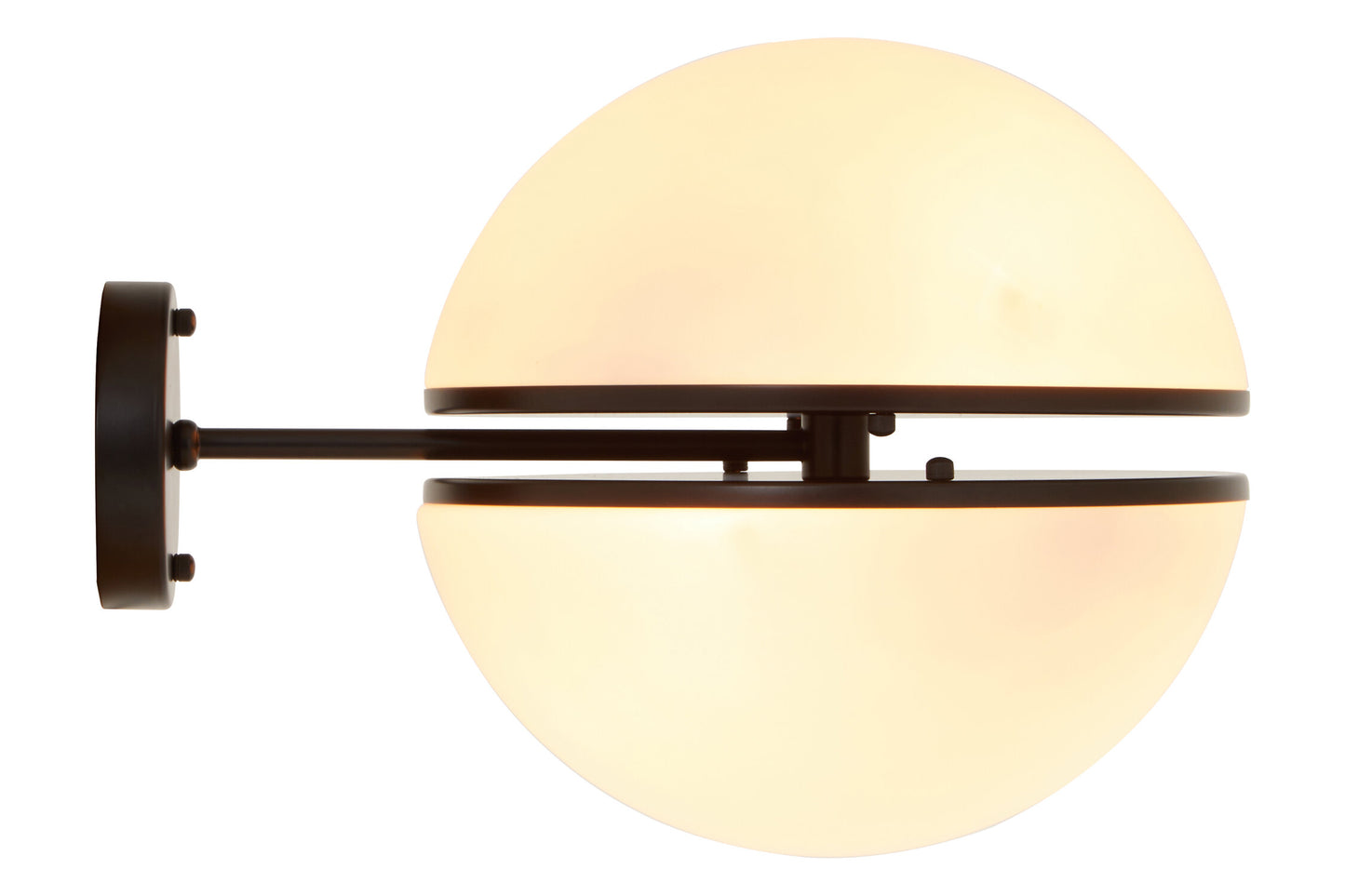 Art Deco Matt Black Globe Wall Light