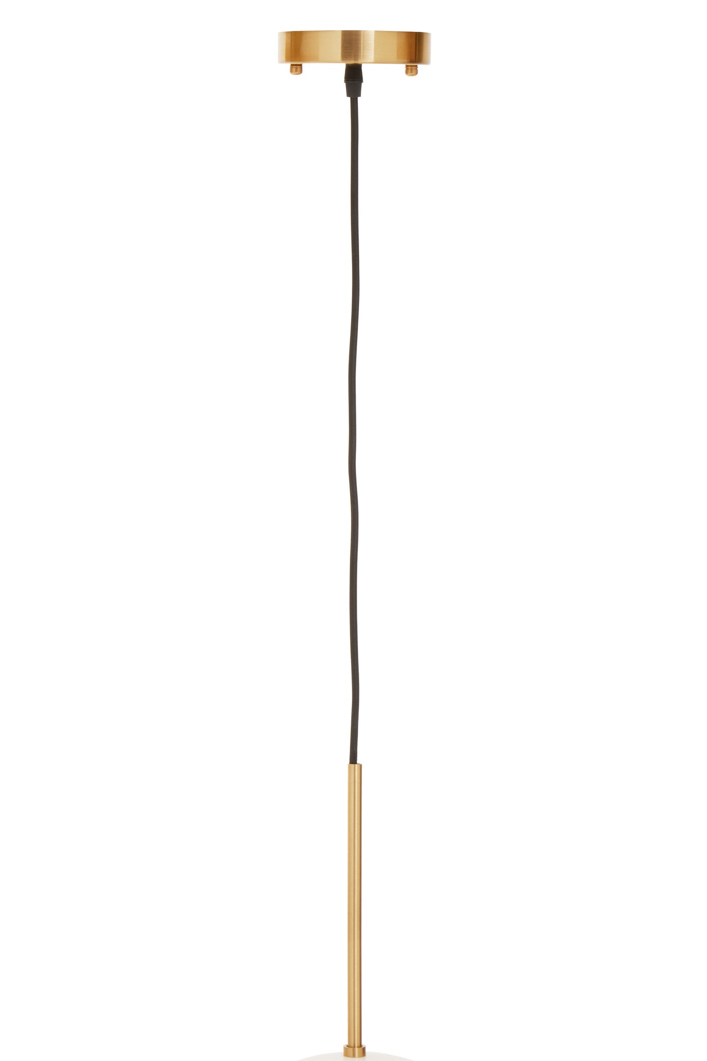 Art Deco Brushed Brass Globe Pendant Light