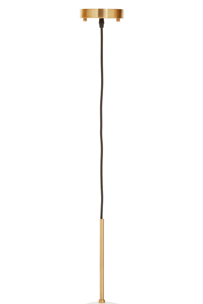 Art Deco Brushed Brass Globe Pendant Light