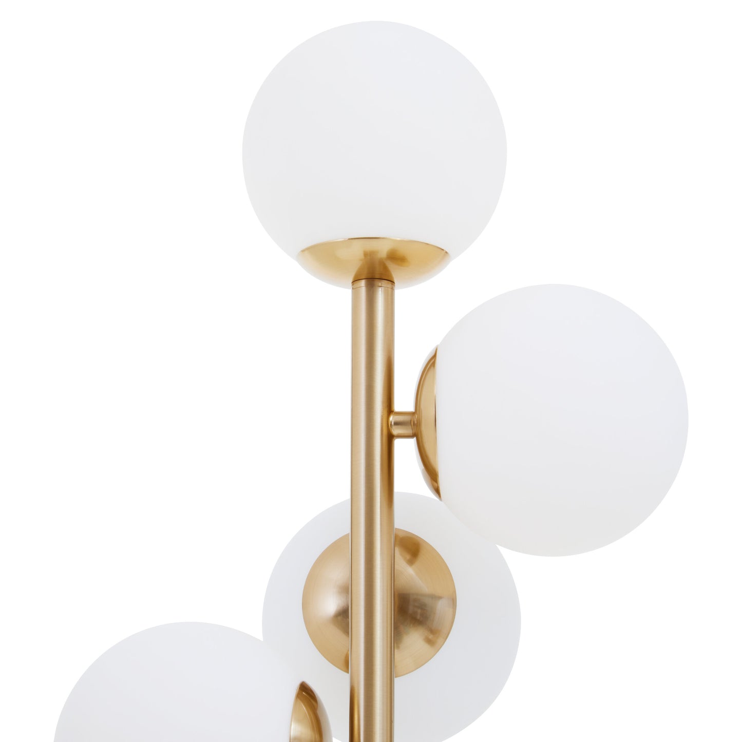 Bugsy White Marble and Brushed Brass 5 Bulb Table Lamp