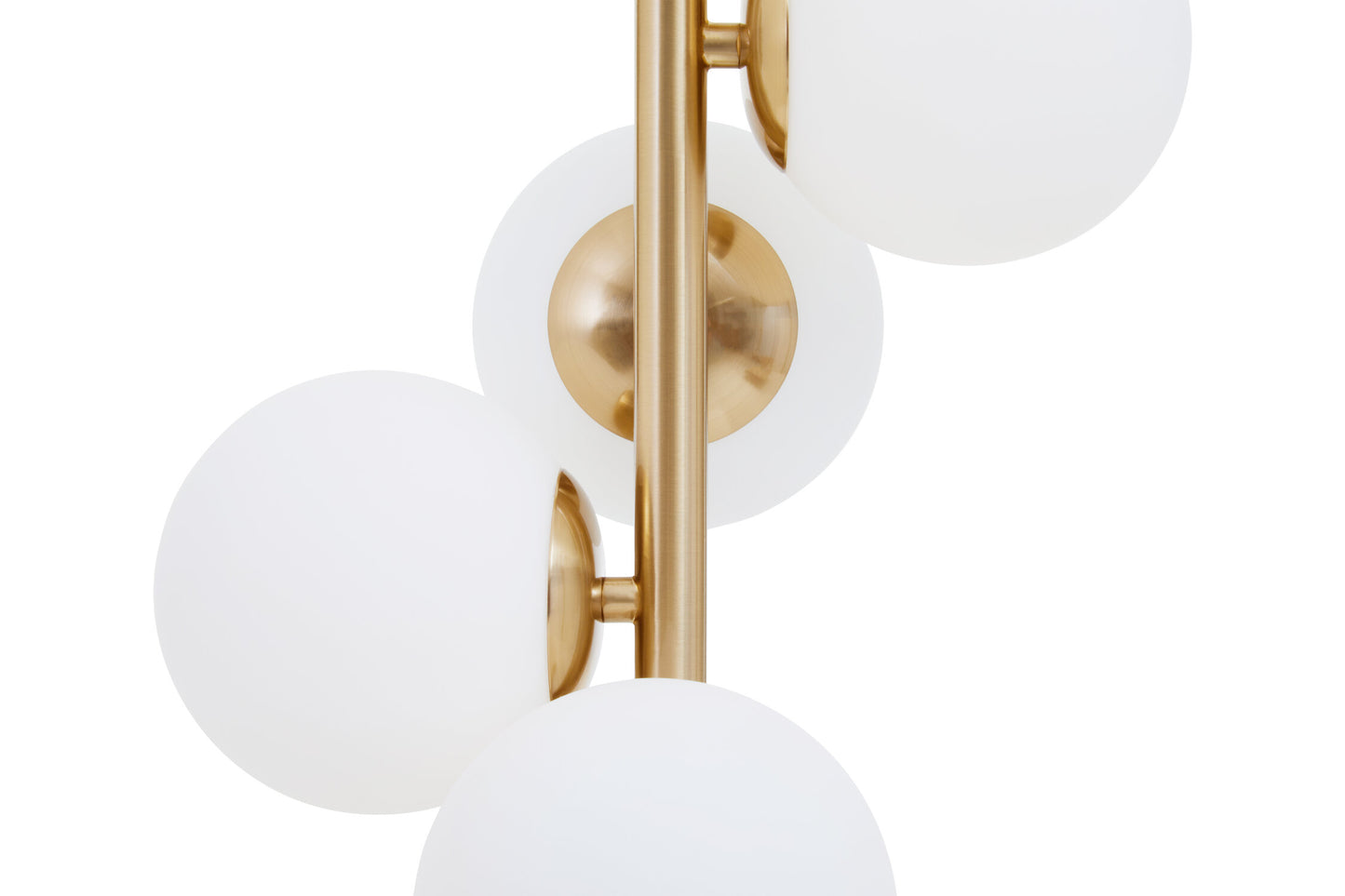 Bugsy White Marble and Brushed Brass 5 Bulb Table Lamp