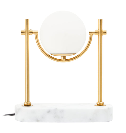 Zara Marble And Gold Orb Table Lamp