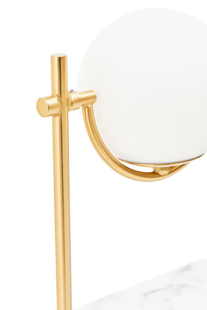 Zara Marble And Gold Orb Table Lamp