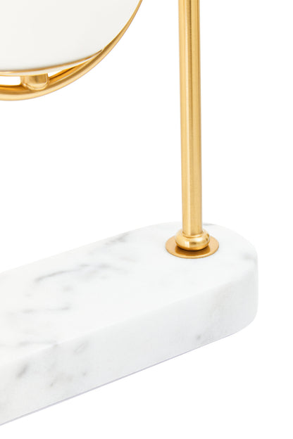 Zara Marble And Gold Orb Table Lamp