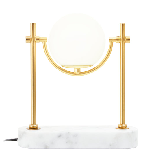Zara Marble And Gold Orb Table Lamp