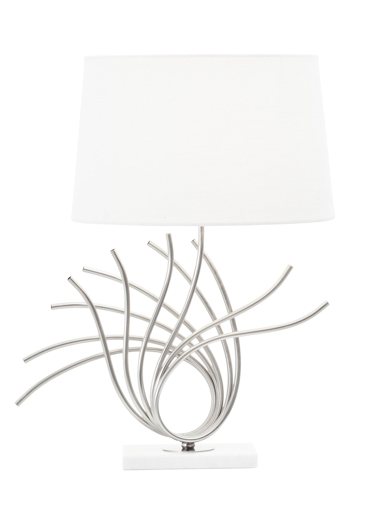 Yasmin Brushed Chrome Spoke Table Lamp
