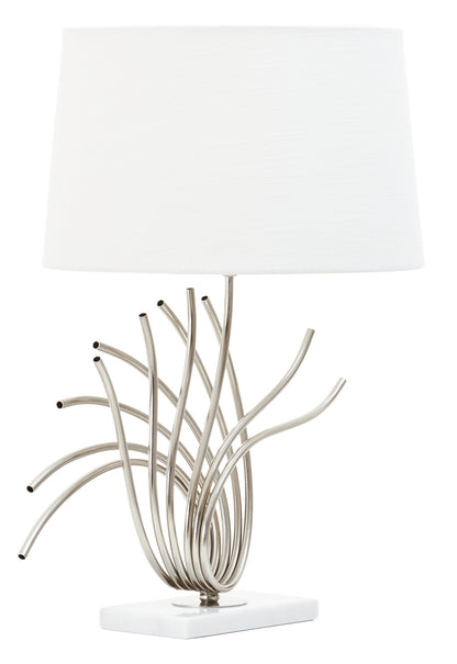 Yasmin Brushed Chrome Spoke Table Lamp