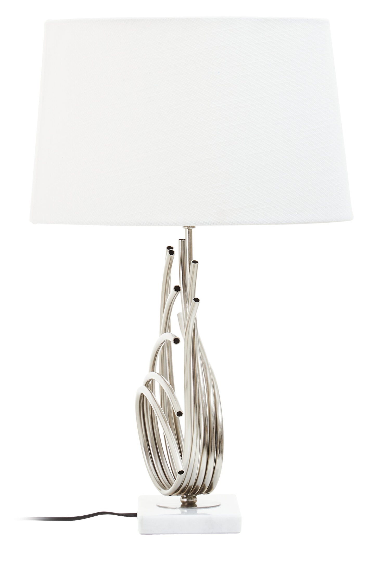 Yasmin Brushed Chrome Spoke Table Lamp